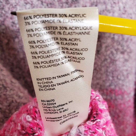 Free People BFF Cocoon Dip Dye Sweater Pink Medium Boho #219 - Picture 5 of 6